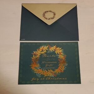 Heritage Collection Joy at Christmas Card with Matching Envelope